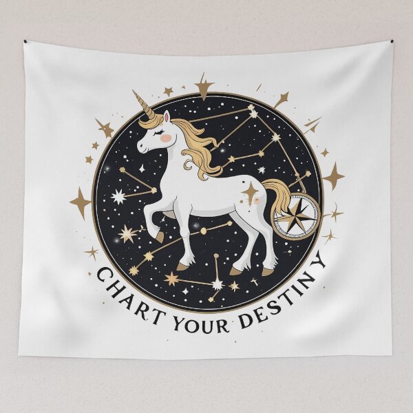 Item preview, Chart Your Destiny – Celestial Navigator Unicorn designed and sold by zoughlal.