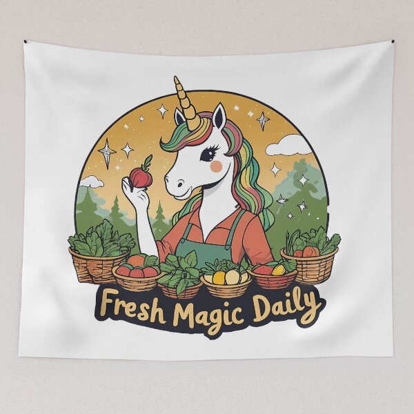 Item preview, Fresh Magic Daily – Organic Market Unicorn designed and sold by zoughlal.