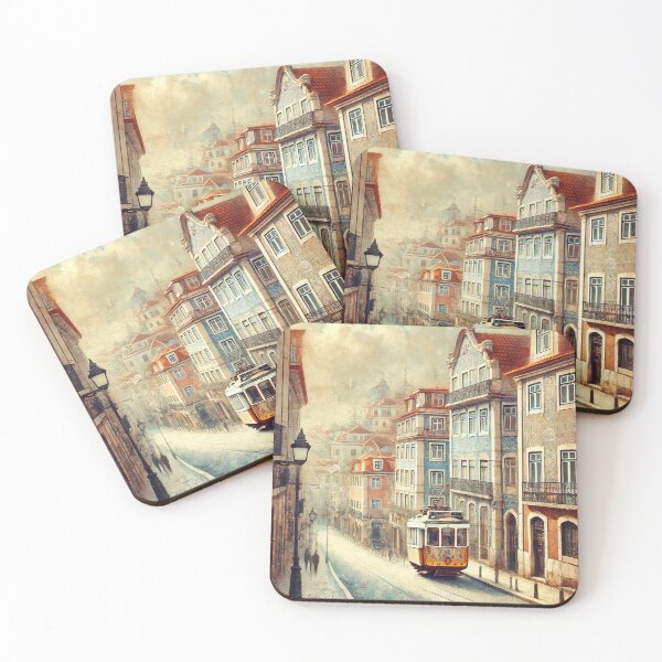 Item preview, Lisbon Tramway – Timeless Charm in Impressionist Style designed and sold by Macajuba Design .
