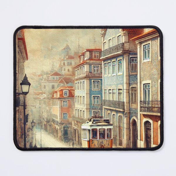 Item preview, Lisbon Tramway – Timeless Charm in Impressionist Style designed and sold by Macajuba Design .