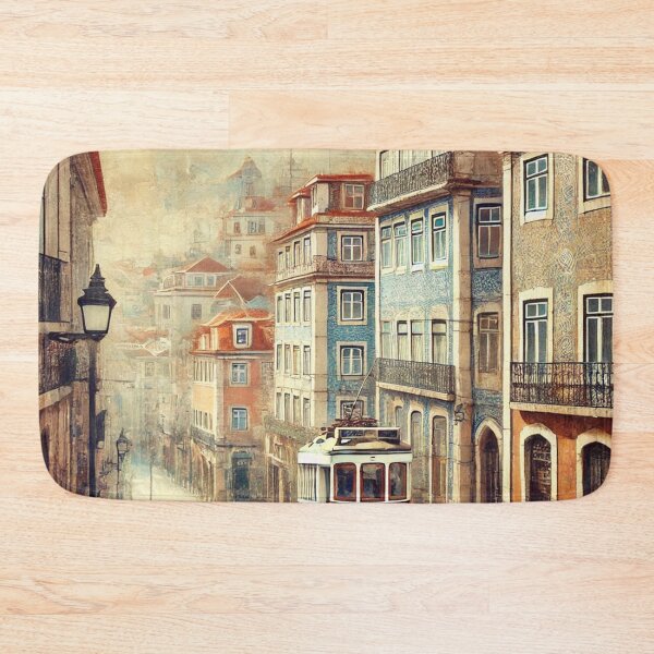 Item preview, Lisbon Tramway – Timeless Charm in Impressionist Style designed and sold by Macajuba Design .