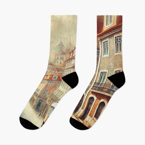 Item preview, Lisbon Tramway – Timeless Charm in Impressionist Style designed and sold by Macajuba Design .