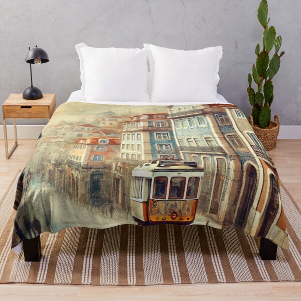Item preview, Lisbon Tramway – Timeless Charm in Impressionist Style designed and sold by Macajuba Design .