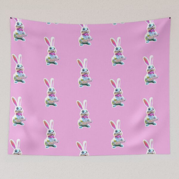 Item preview, easter bunny white pink – 3D look effect sticker designed and sold by Rainbow Paws Garden.