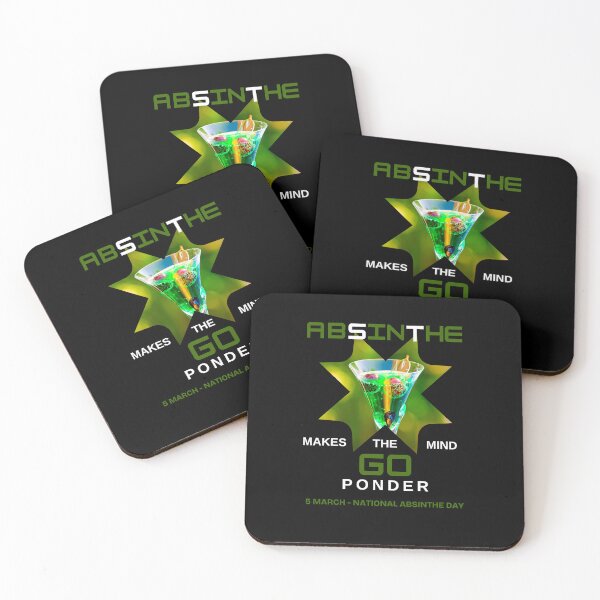 Item preview, ABSINTHE MAKES THE MIND GO PONDER designed and sold by PhraseCreatives.