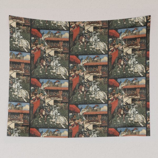 Item preview,  Sir Tristram defeats Sir Palamedes in Ireland  Arthur Rackham designed and sold by TeeARTHY.