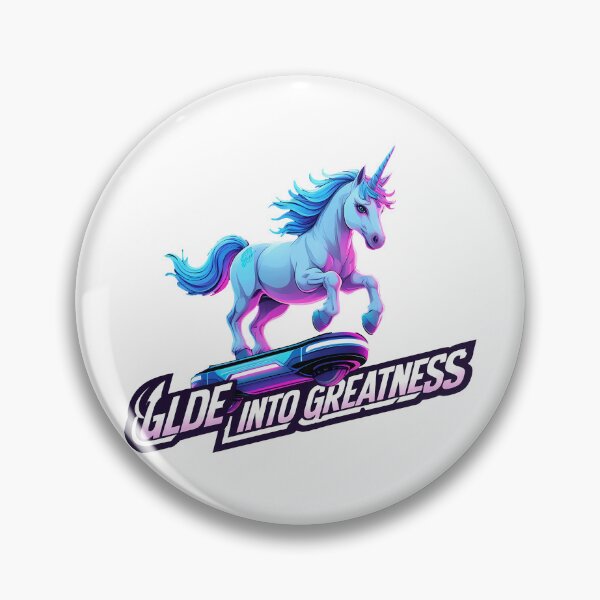 Item preview, Glide into Greatness – Neon Hoverboard Unicorn designed and sold by zoughlal.