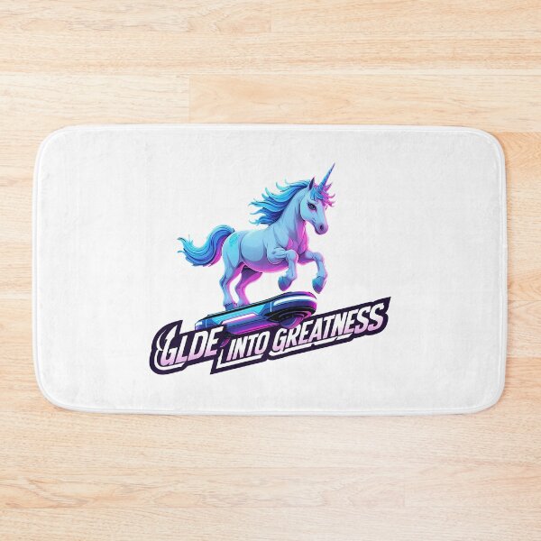 Item preview, Glide into Greatness – Neon Hoverboard Unicorn designed and sold by zoughlal.