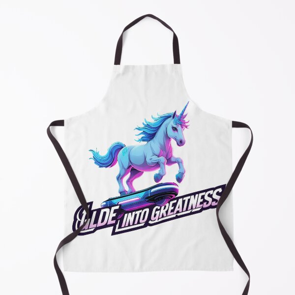 Item preview, Glide into Greatness – Neon Hoverboard Unicorn designed and sold by zoughlal.