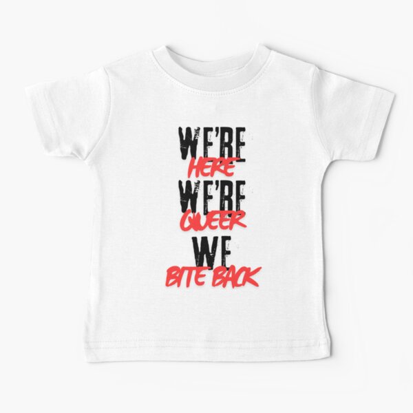 Item preview, We're Queer, We Bite Back (Black Text) designed and sold by PrideWithABite.