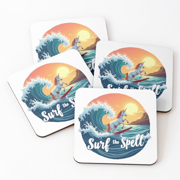Item preview, Surf the Spell – Enchanted Wave Unicorn designed and sold by zoughlal.
