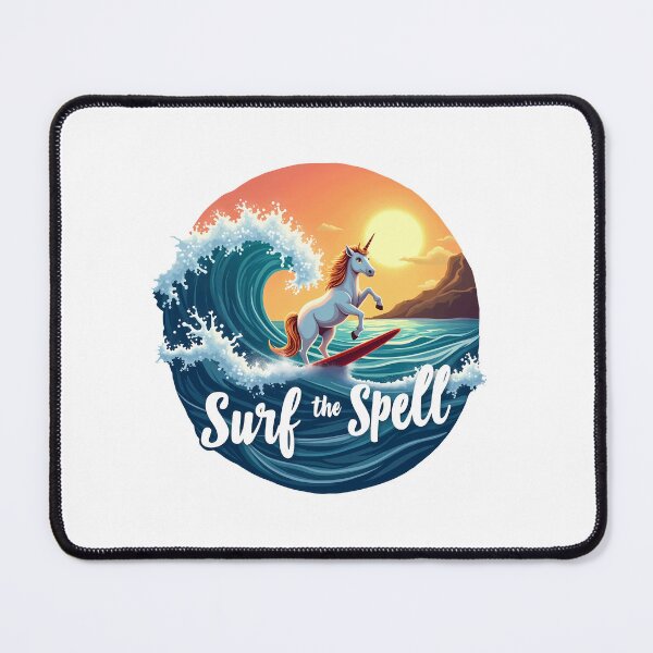 Item preview, Surf the Spell – Enchanted Wave Unicorn designed and sold by zoughlal.