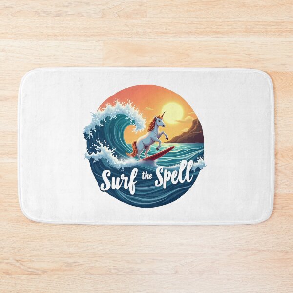 Item preview, Surf the Spell – Enchanted Wave Unicorn designed and sold by zoughlal.