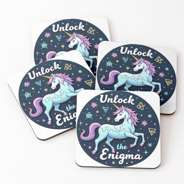 Item preview, Unlock the Enigma – Holographic Puzzle Unicorn designed and sold by zoughlal.