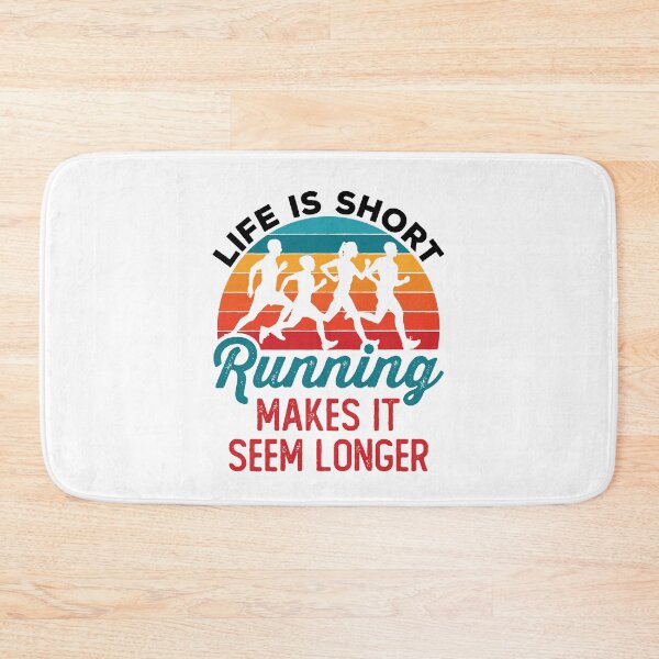 Item preview, Life is Short Running Makes It Seem Longer Funny Runner Joke designed and sold by jaygo.