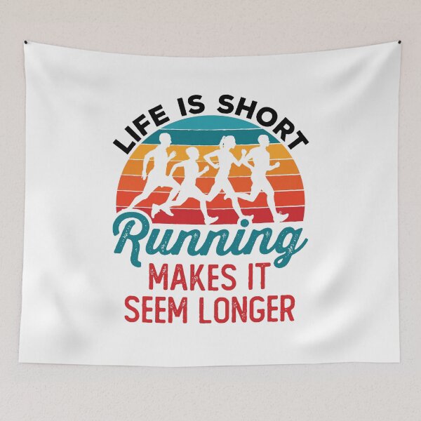 Item preview, Life is Short Running Makes It Seem Longer Funny Runner Joke designed and sold by jaygo.