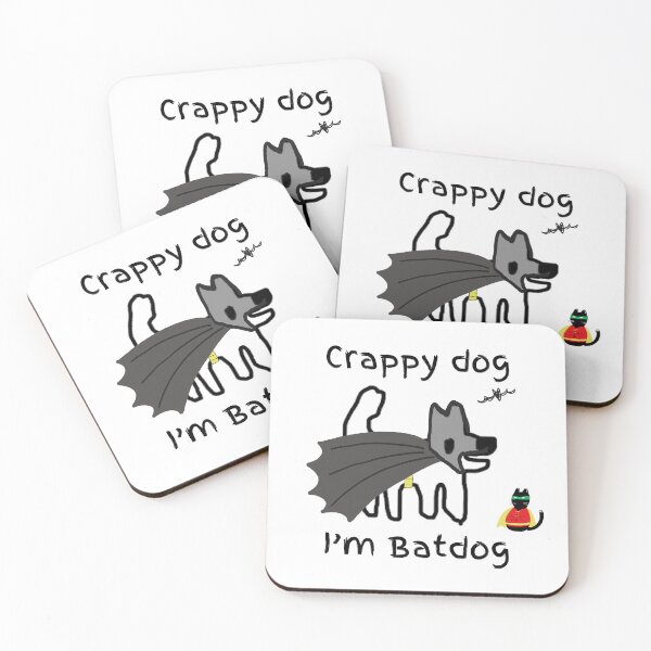 Item preview, Crappy dog.... I'm Batdog (the dark pooch) with cape! designed and sold by TheRubberOnion.