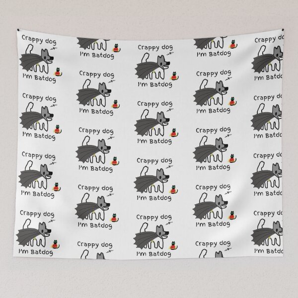 Item preview, Crappy dog.... I'm Batdog (the dark pooch) with cape! designed and sold by TheRubberOnion.