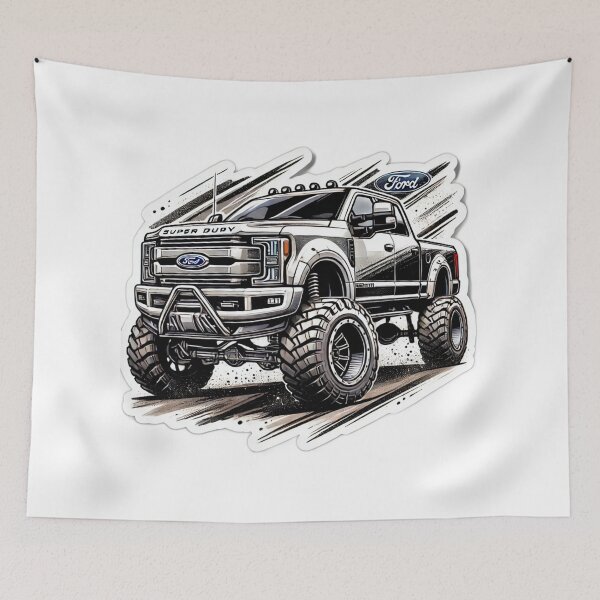 Item preview, Lifted Ford Super Duty Truck Sticker designed and sold by IronCladArms.