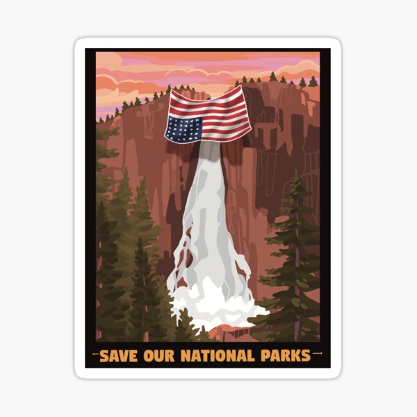 Item preview, Save our national Parks- Flag Distressed designed and sold by PINEochRAVEN.