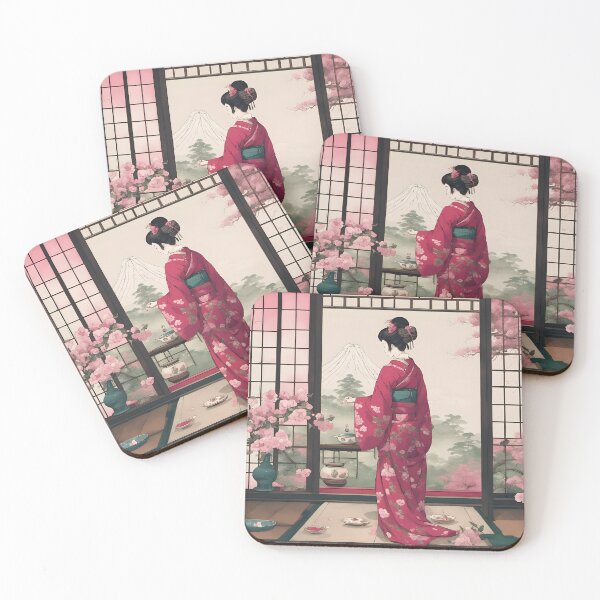 Item preview, Beautiful Japanese geisha waiting  designed and sold by Coolparrotgirl.