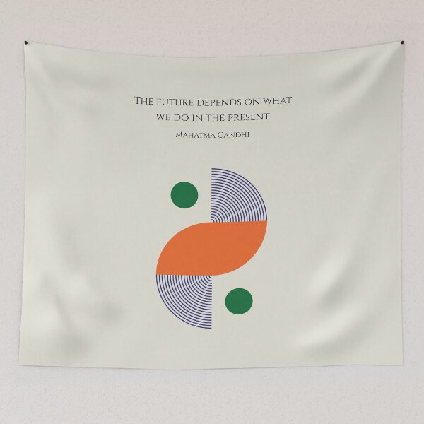 Item preview, Future Depends Mahatma Gandhi Quote India Peace designed and sold by kakarikihill.