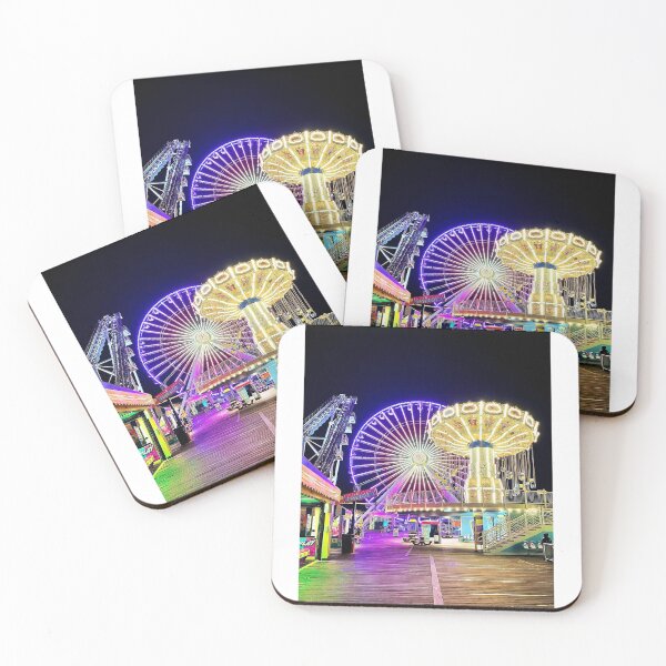 Item preview, Wildwood NJ Boardwalk Pier at night designed and sold by ChattyKathieGifts.