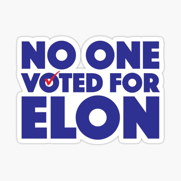 Item preview, No One Voted for Elon (color) designed and sold by ShelfDiscovery.
