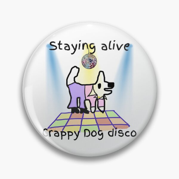 Item preview, Disco dog - staying alive! Crappy dog loves disco! designed and sold by TheRubberOnion.