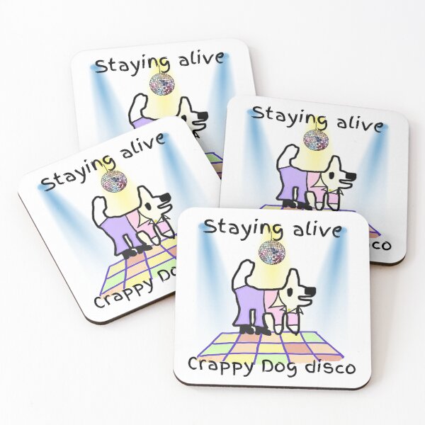 Item preview, Disco dog - staying alive! Crappy dog loves disco! designed and sold by TheRubberOnion.