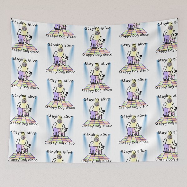 Item preview, Disco dog - staying alive! Crappy dog loves disco! designed and sold by TheRubberOnion.