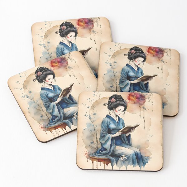 Item preview, Beautiful Japanese geisha reading  designed and sold by Coolparrotgirl.