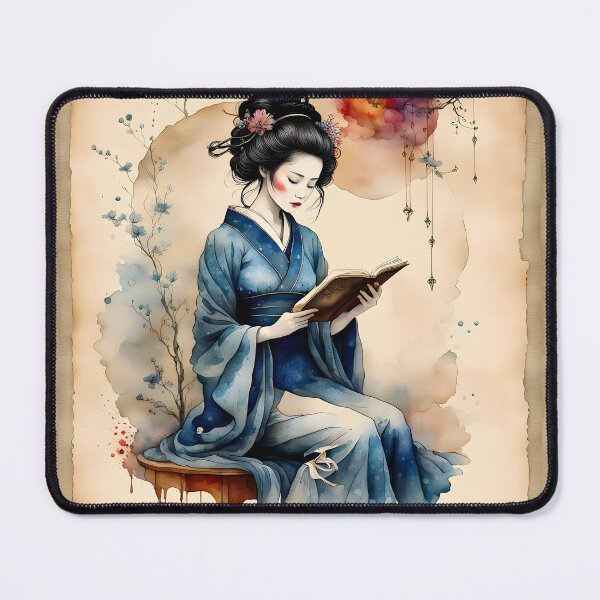 Item preview, Beautiful Japanese geisha reading  designed and sold by Coolparrotgirl.