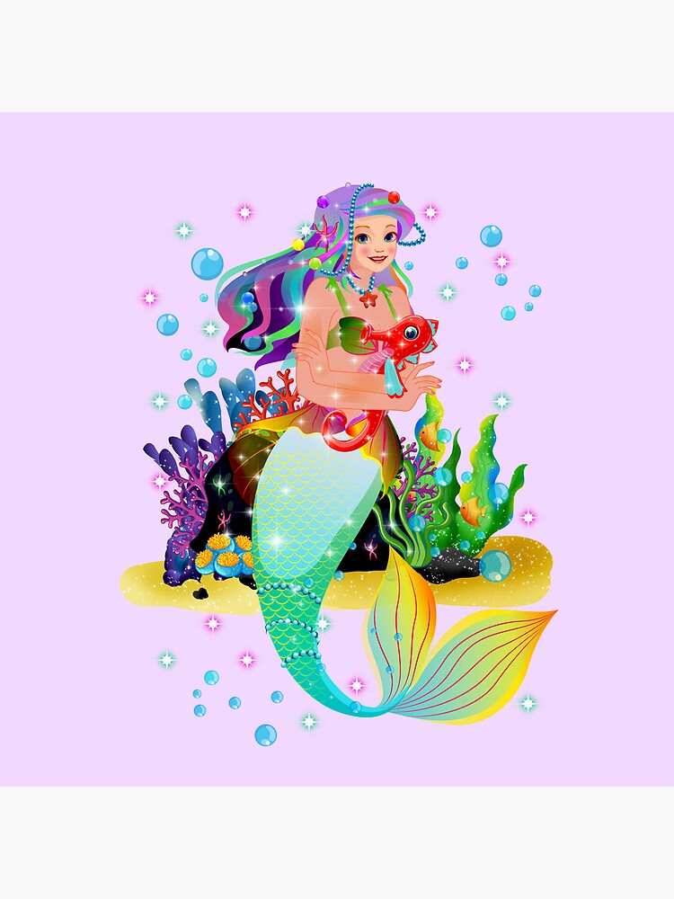 Thumbnail 5 of 5, Coasters (Set of 4), Meredith the Mermaid™ designed and sold by TeelieTurner.