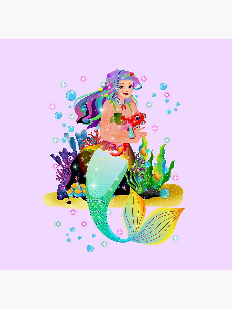 Thumbnail 4 of 4, Pillow, Meredith the Mermaid™ designed and sold by TeelieTurner.