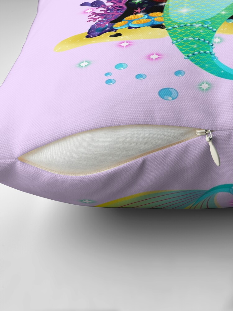Thumbnail 2 of 4, Pillow, Meredith the Mermaid™ designed and sold by TeelieTurner.