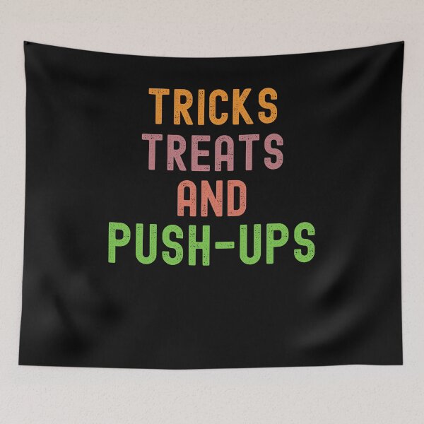 Item preview, Tricks Treats and Push-ups funny Halloween workout designed and sold by snowry.