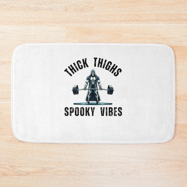 Item preview, Thick Thighs and Spooky Vibes Halloween gym grim reaper designed and sold by snowry.