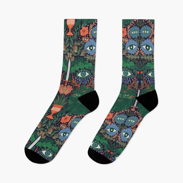 Item preview, Green Man Forest Pattern Mystical Nature Illustration designed and sold by Jemma Jamie Skidmore.