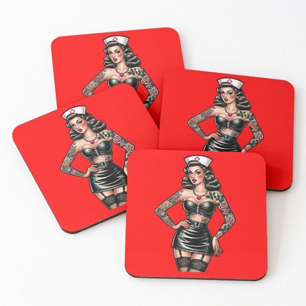Item preview, Sexy Tattooed Nurse Pin-up designed and sold by PinUpPizzazz.