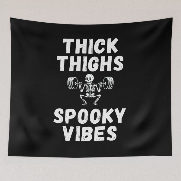 Item preview, Thick Thighs and Spooky Vibes funny Halloween skeleton humor designed and sold by snowry.