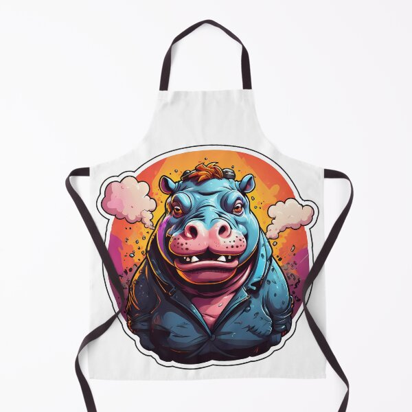 Item preview, Angry hippo in punk style – a rebellious spirit designed and sold by KateVil.