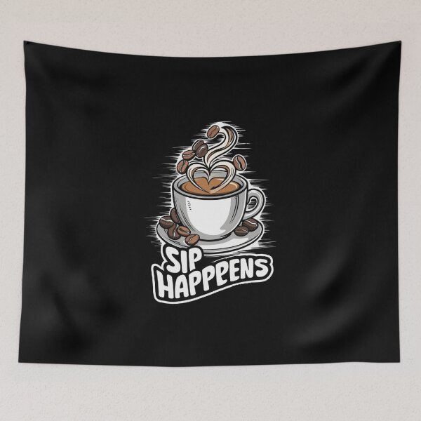 Item preview, Sip Happens - A Coffee Lover’s Motto designed and sold by MJO80.