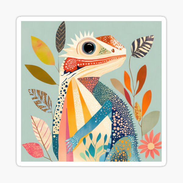 Item preview, Bearded Dragon in Flower Garden designed and sold by dawnleblanc55.