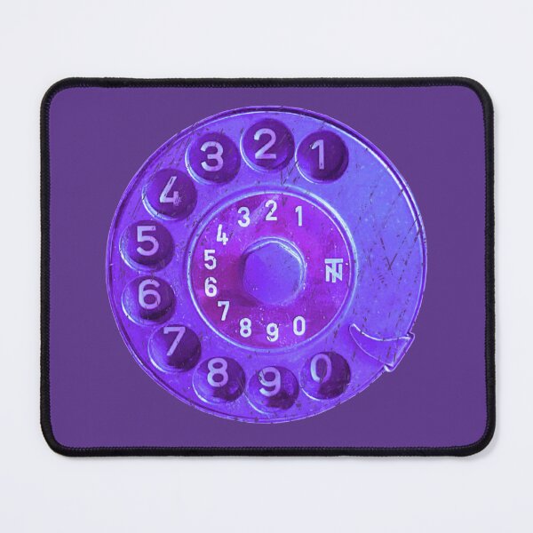 Item preview, Retro phone dial, purple grunge, vintage rotary telephone designed and sold by suekieper.