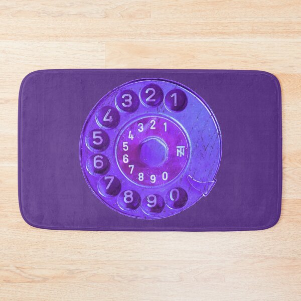 Item preview, Retro phone dial, purple grunge, vintage rotary telephone designed and sold by suekieper.