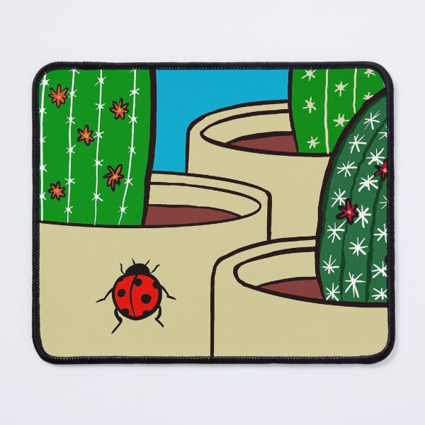 Item preview, Ladybird on cactus designed and sold by UnicornIque.