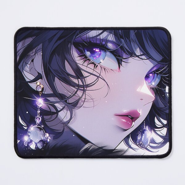 Item preview, Mysterious Sapphire Noir Anime Girl designed and sold by bubblegoth.