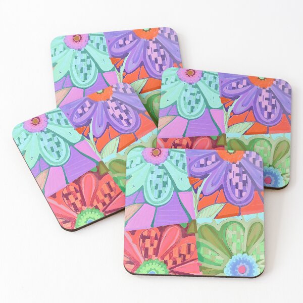 Artikelvorschau, Florale Splitt-Farben in hellen Pastelltönen entworfen und verkauft von bekki smith.
