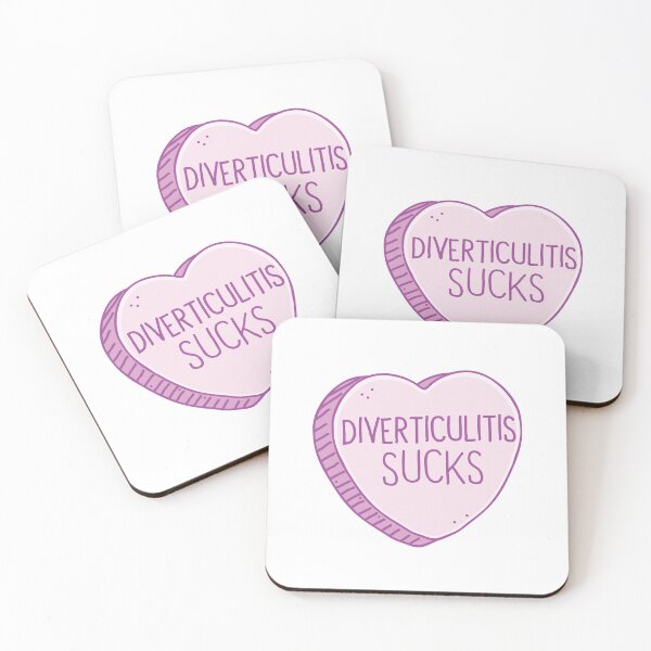 Item preview, Diverticulitis sucks! in pink candy heart designed and sold by jazzydevil.